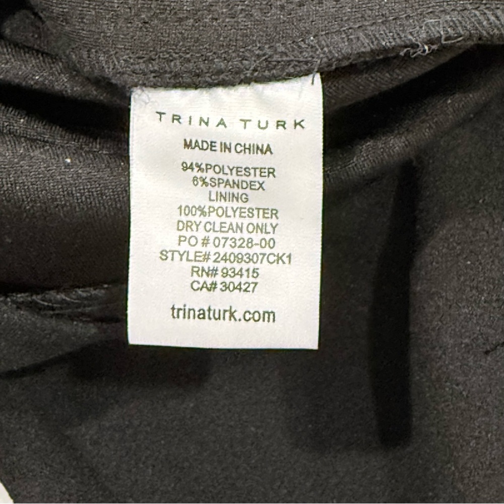 Trina Turk Size 8 Valentine Black Stretch Crepe Rhinestone Collar Dress NWT $248 - Picture 13 of 13